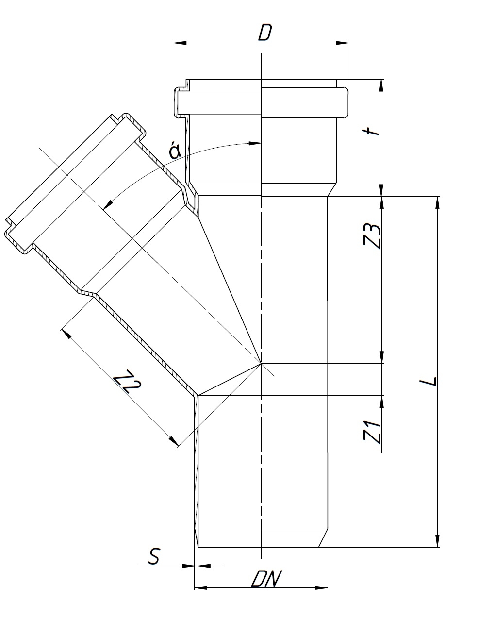 KG2000EA – тройник